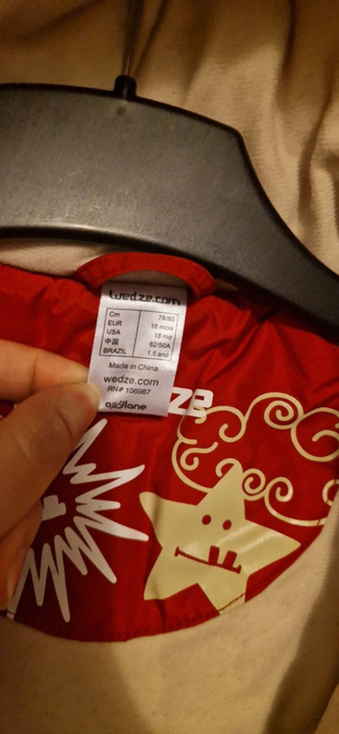 Combinaison ski bébé mixte 18 mois Wed'ze - photo numéro 4