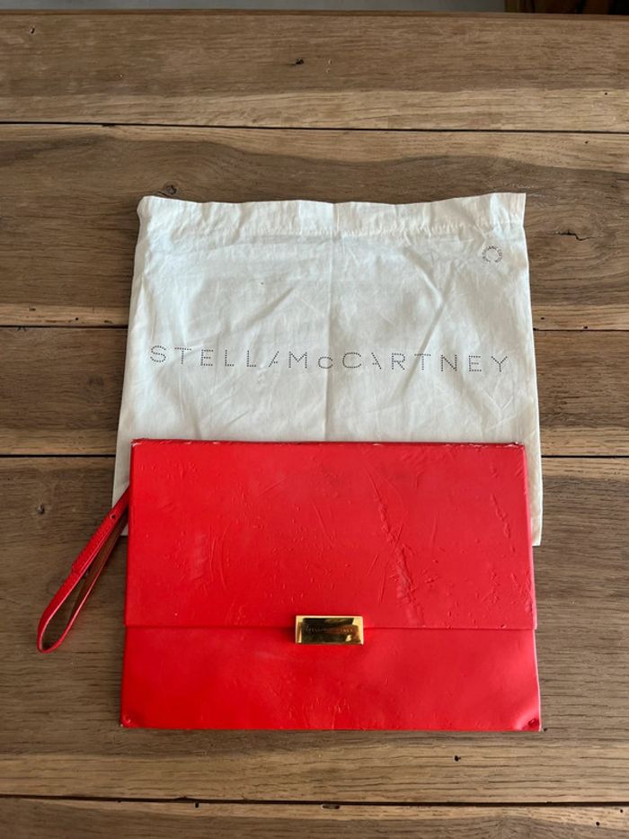 Pochette en cuir rouge Stella McCarteney