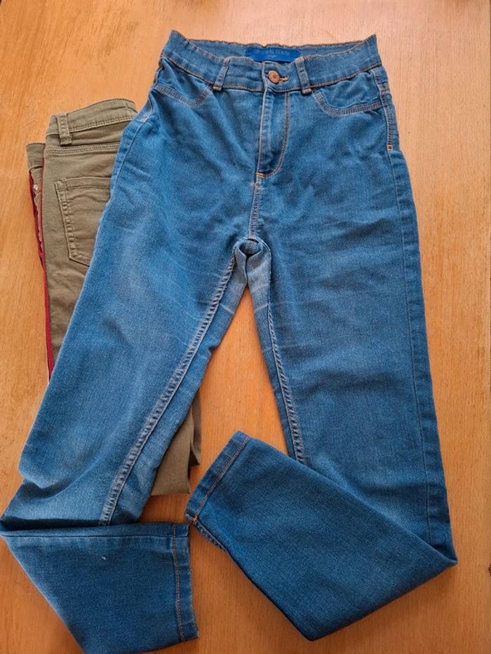 Pantalon jennyfer kaki et bleu - photo numéro 4