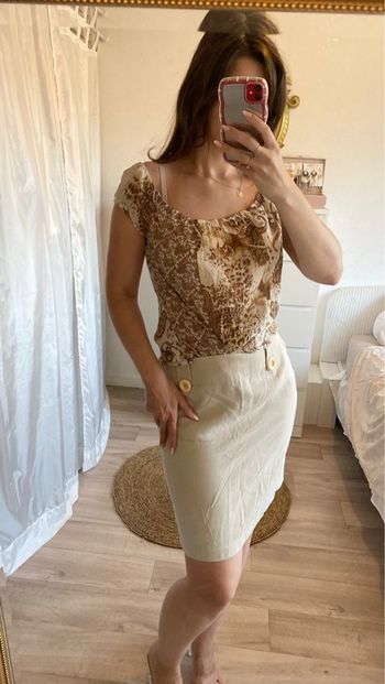 Haut à motifs cachemire épaules dénudé