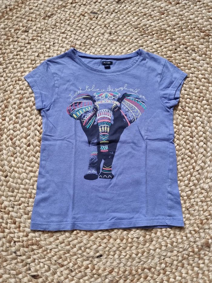 Tee-shirt kiabi mauve 8 ans