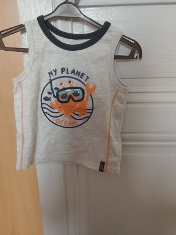 Débardeur Creeks gris chiné et multicolore