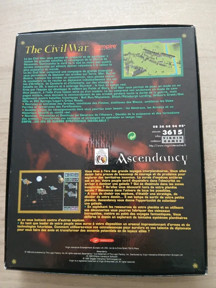 Boîte jeu pc cd rom the civil Warren stratégie jeux - photo numéro 2