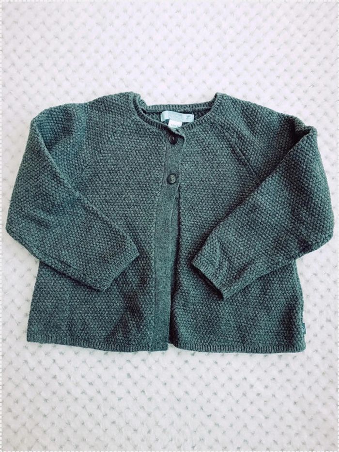 🔸Gilet Gris - Obaïbi 18 Mois 🔸