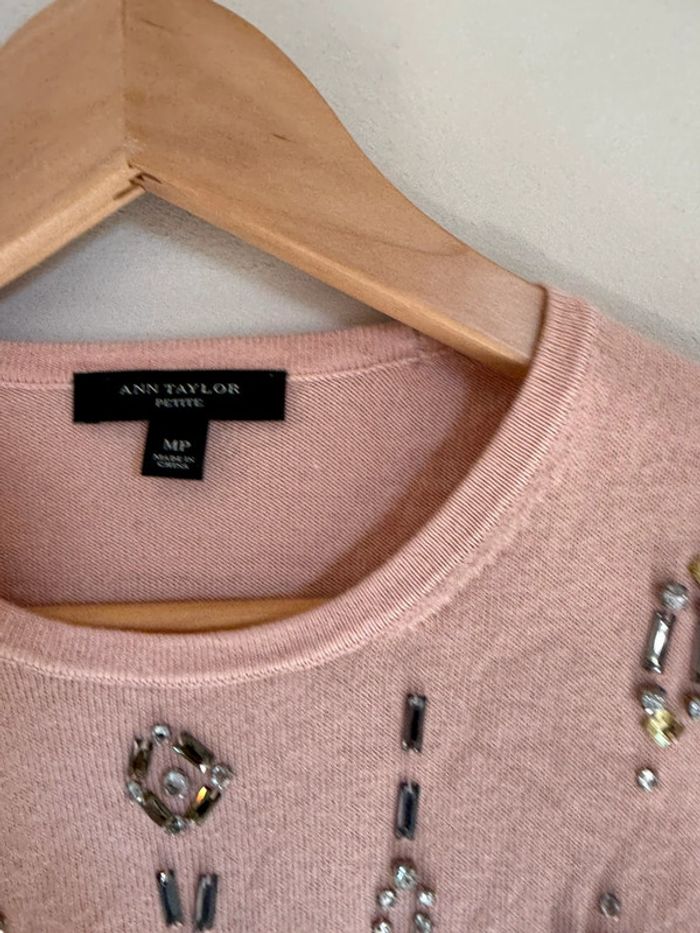Pull rose à perles - photo numéro 4