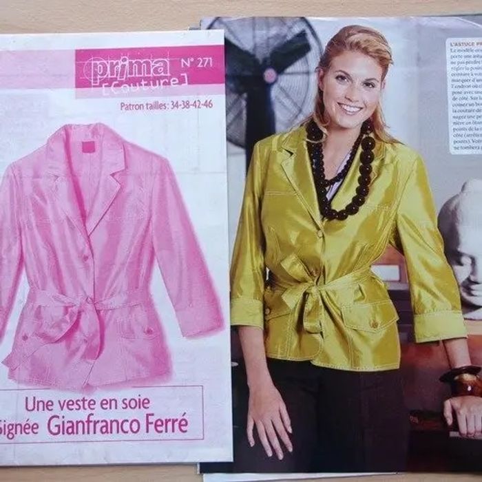 Patron couture une veste « Gianfranco Ferré »