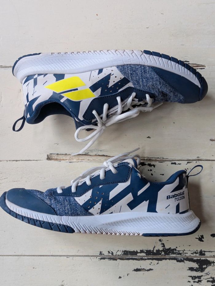 Chaussures de tennis junior bleu Babolat Pulsion All Court - Taille 39 - photo numéro 3