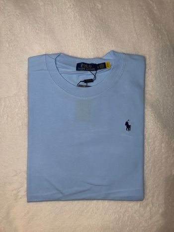 Tee shirt Ralph Lauren bleu clair taille L neuf