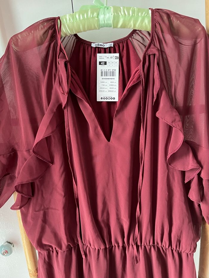 Magnifique robe bohème bordeaux - photo numéro 4