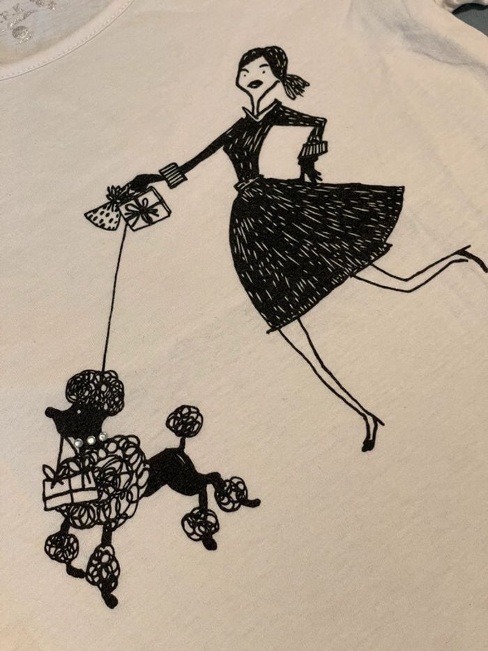 T-shirt manches longues blanc - C.F.K - 8 ans - photo numéro 2