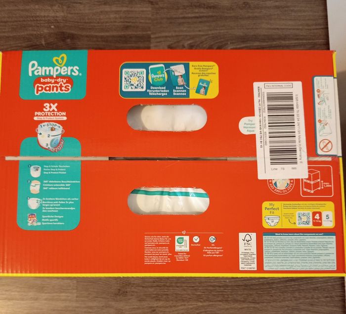 1 carton Pampers taille 4 - photo numéro 3