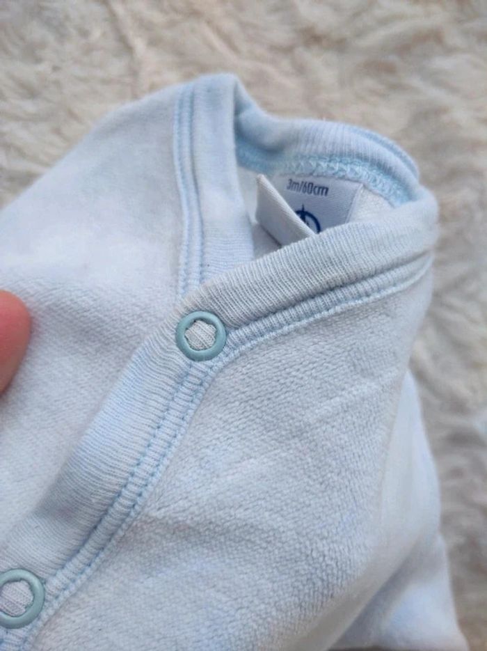 Pyjama grenouillère velours Mixte 3 mois Oiseau Petit bateau - photo numéro 9