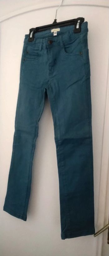 Pantalon slim bleu neuf fille 10 ans vert baudet