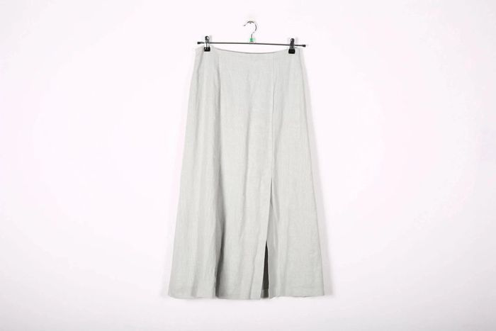 Jupe fluide vintage 80's en lin (#250015)