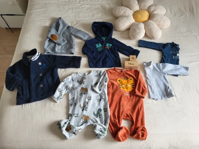 Lot bébé garçon petits prix en très bon état, rentrée Septembre automne hiver - photo numéro 2