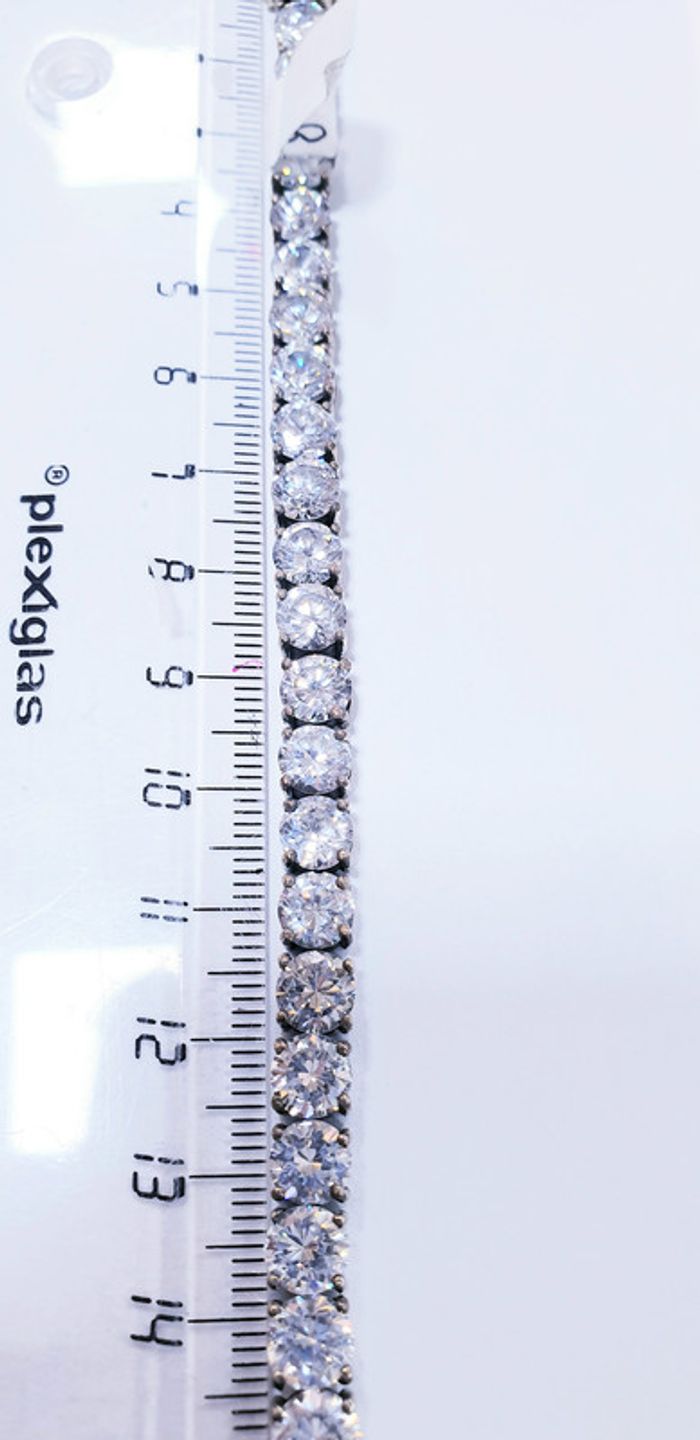 Magnifique bracelet riviere de diamants argent et zyrconiums - photo numéro 3