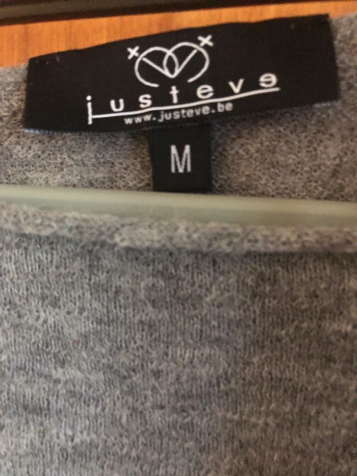 Magnifique pull fin gris Justeve 38 - photo numéro 2
