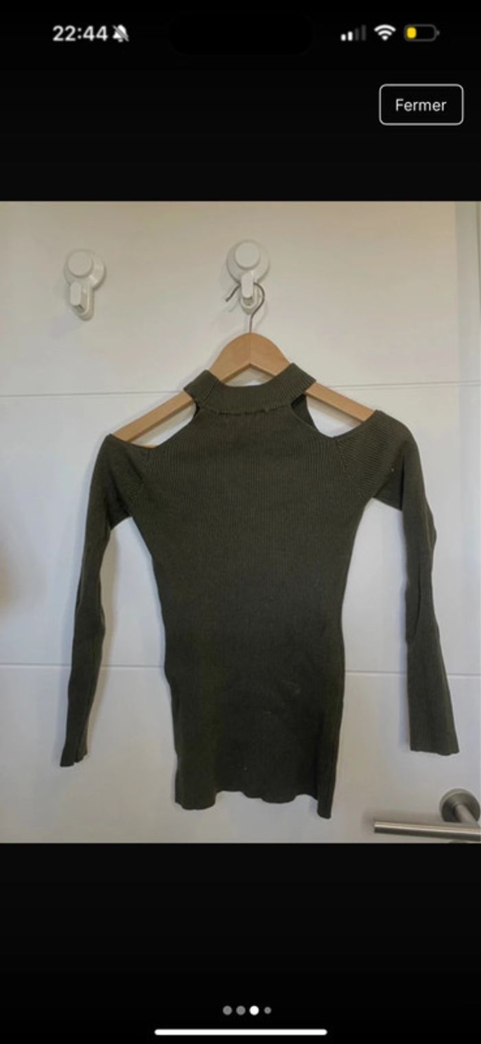 T-shirt manches longues kaki - photo numéro 4