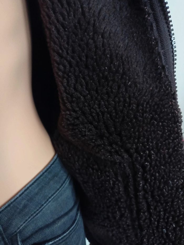 Veste mi pull/suédine marron intérieur fourré L V* - photo numéro 6