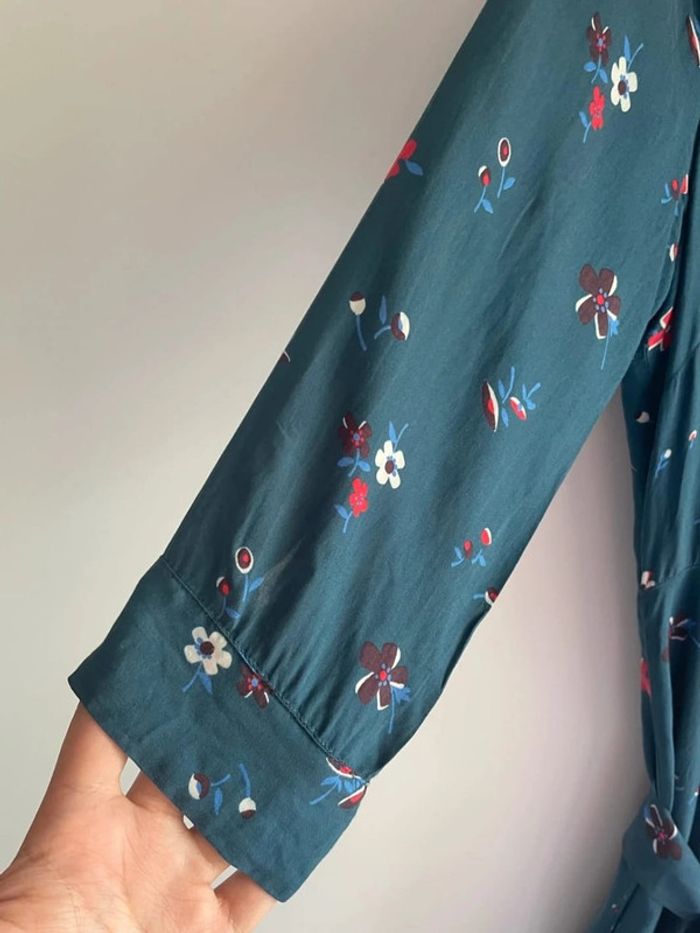 Robe fleurie turquoise Intrend – esprit vintage - photo numéro 5