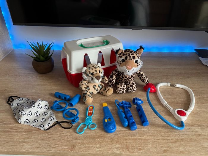 Lot cage vétérinaire ecoiffer avec animaux