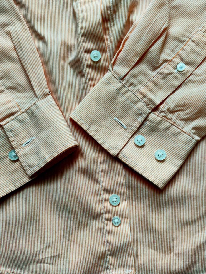 Chemise à rayures orange taille 42/XL in extenso - photo numéro 4