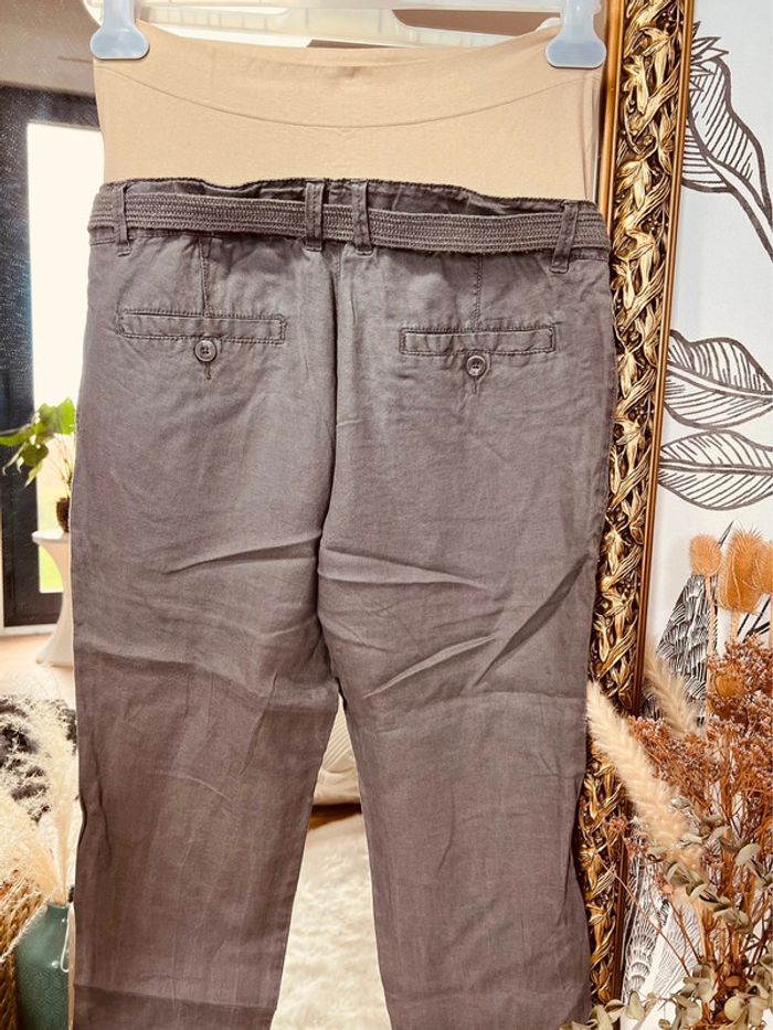 Taille 38 pantalon en lin grossesse Colline by Vertbaudet gris - photo numéro 5