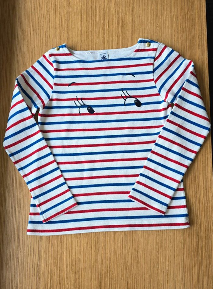 Marinière avec des yeux Petit Bateau 8 ans
