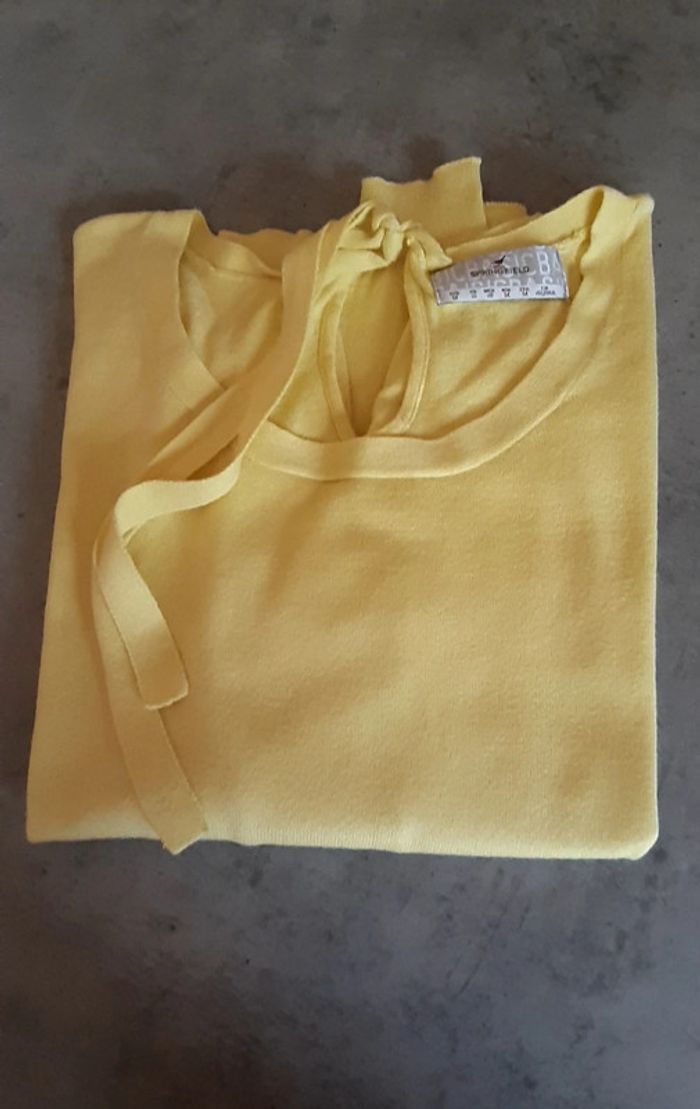 Pull fin été jaune Springfield