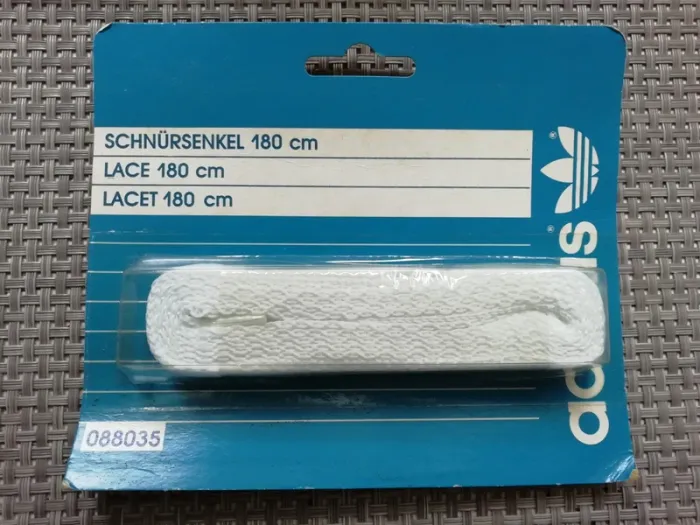 Lacets shoe lace Adidas blanc white vintage retro collection