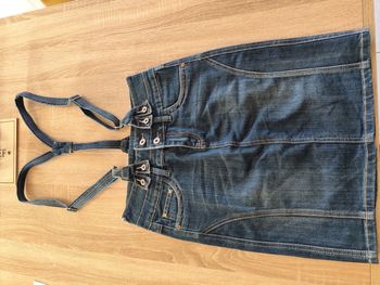 Jupe en jean avec bretelles amovibles 36