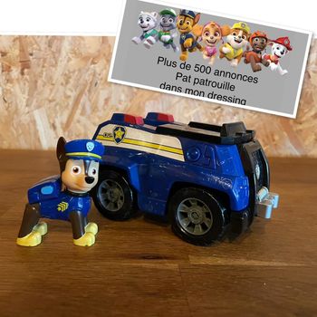 Idée cadeau 🎁 Jouet figurine Chase avec son Véhicule de la Pat Patrouille
