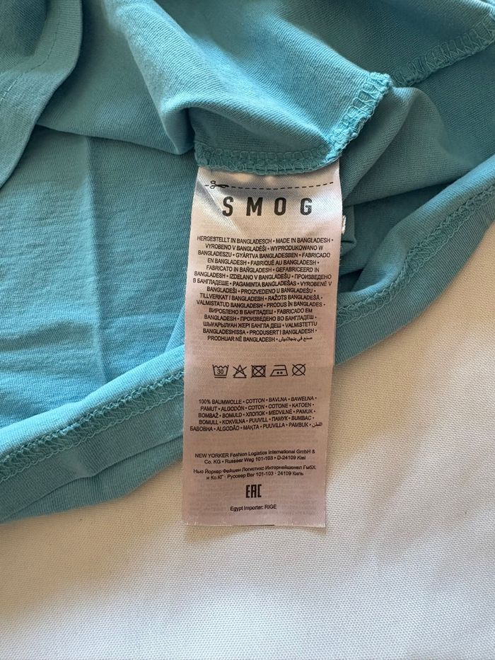T-shirt uni bleu clair - SMOG - S/36 - photo numéro 4