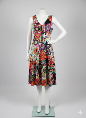 robe fluide imprimée colorée Taille 38 Armand Thiery Affinités