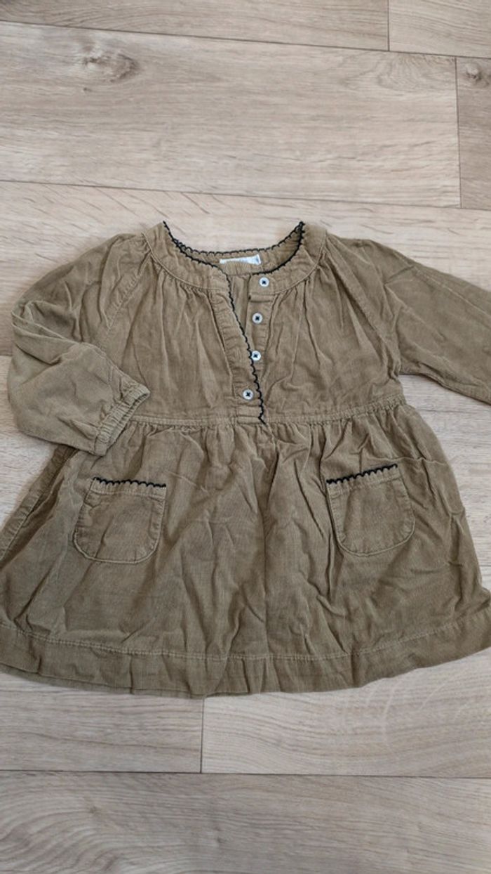 Robe manches longues chaude kaki 12 Mois