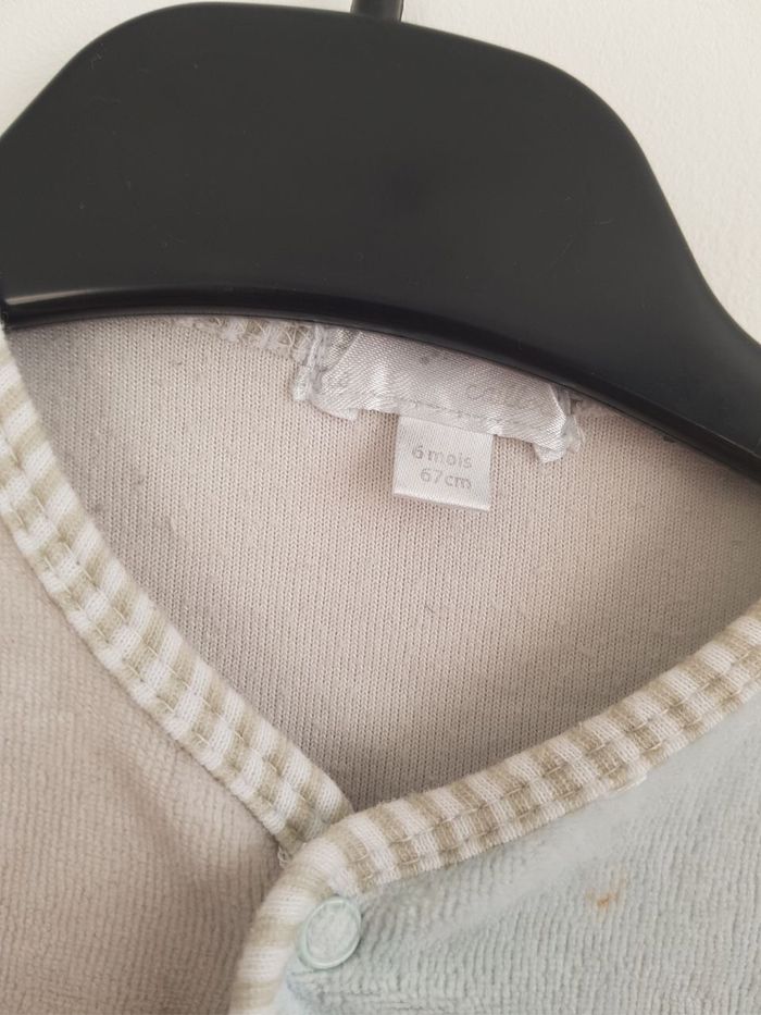 Pyjama en velours taille 6mois - photo numéro 3