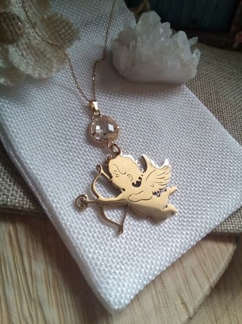 Collier amour 🩷 ange cupidon en acier inoxydable
