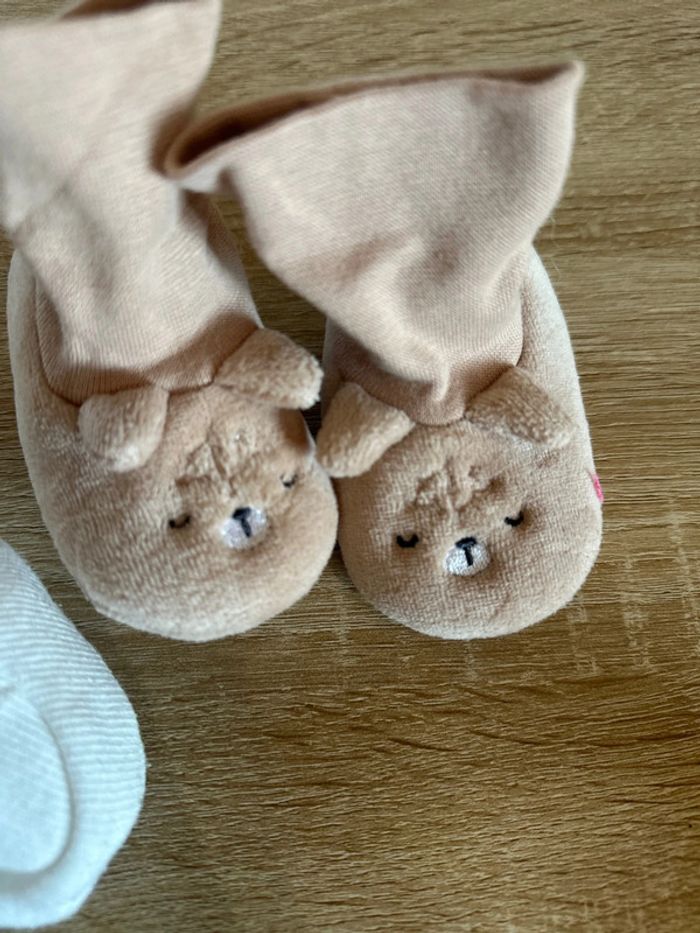 Lot 2 paires de chaussons naissance - photo numéro 3