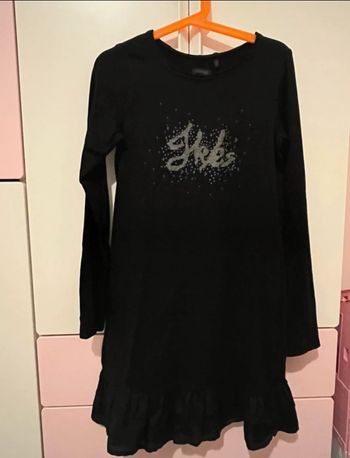 Robe noire légère IKKS fille – 10 ans, chic et confortable