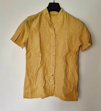 Chemisette 100% Lin - Jaune Moutarde - Taille 38