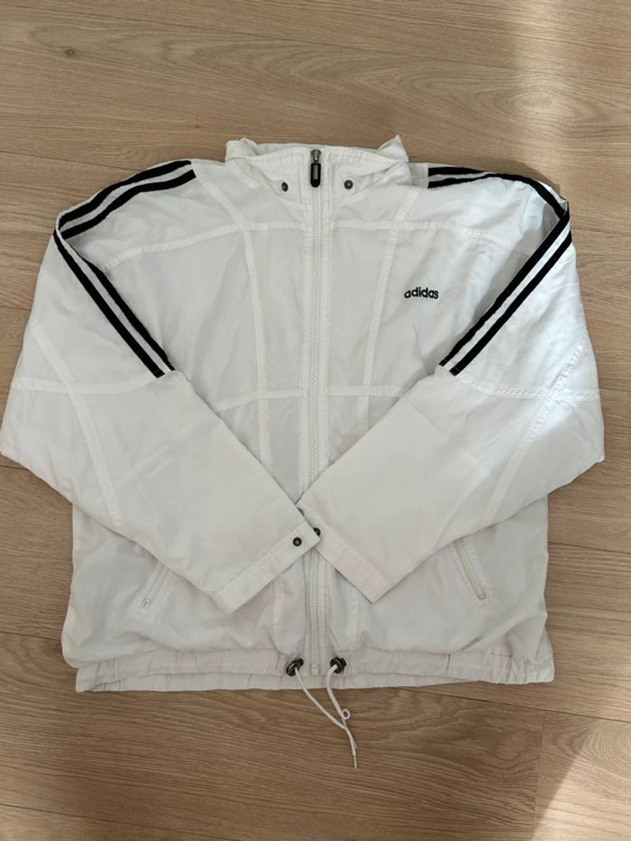 Veste Adidas vintage blanche et noire - Taille 46 (oversize unisexe) - photo numéro 3