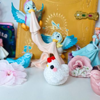 Peluche crochet poule stardew valley amigurumi
