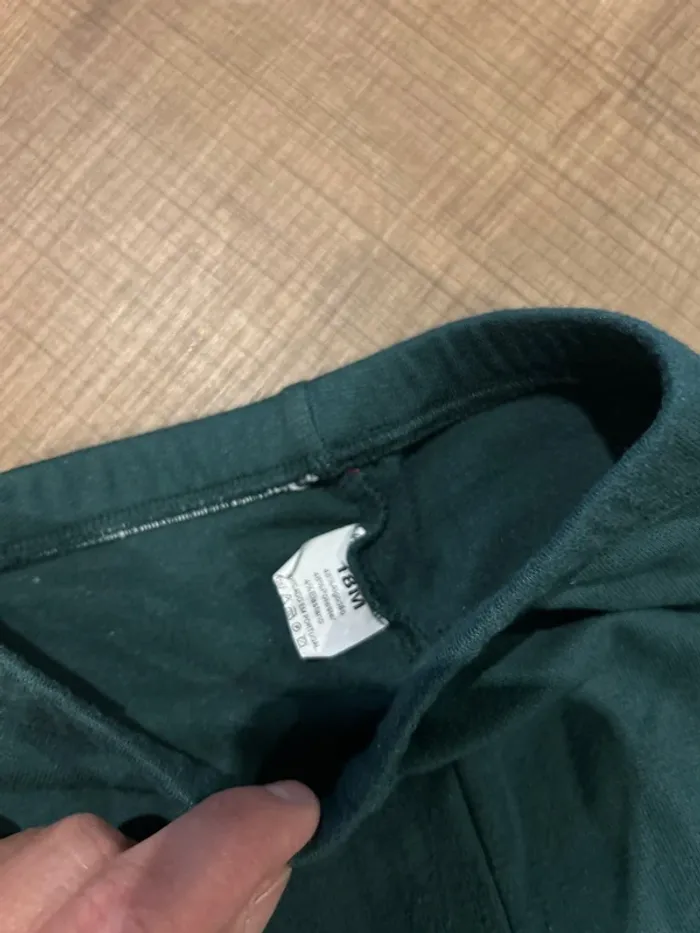 Pantalon molletonné bébé fille, vert, 18 mois - photo numéro 2