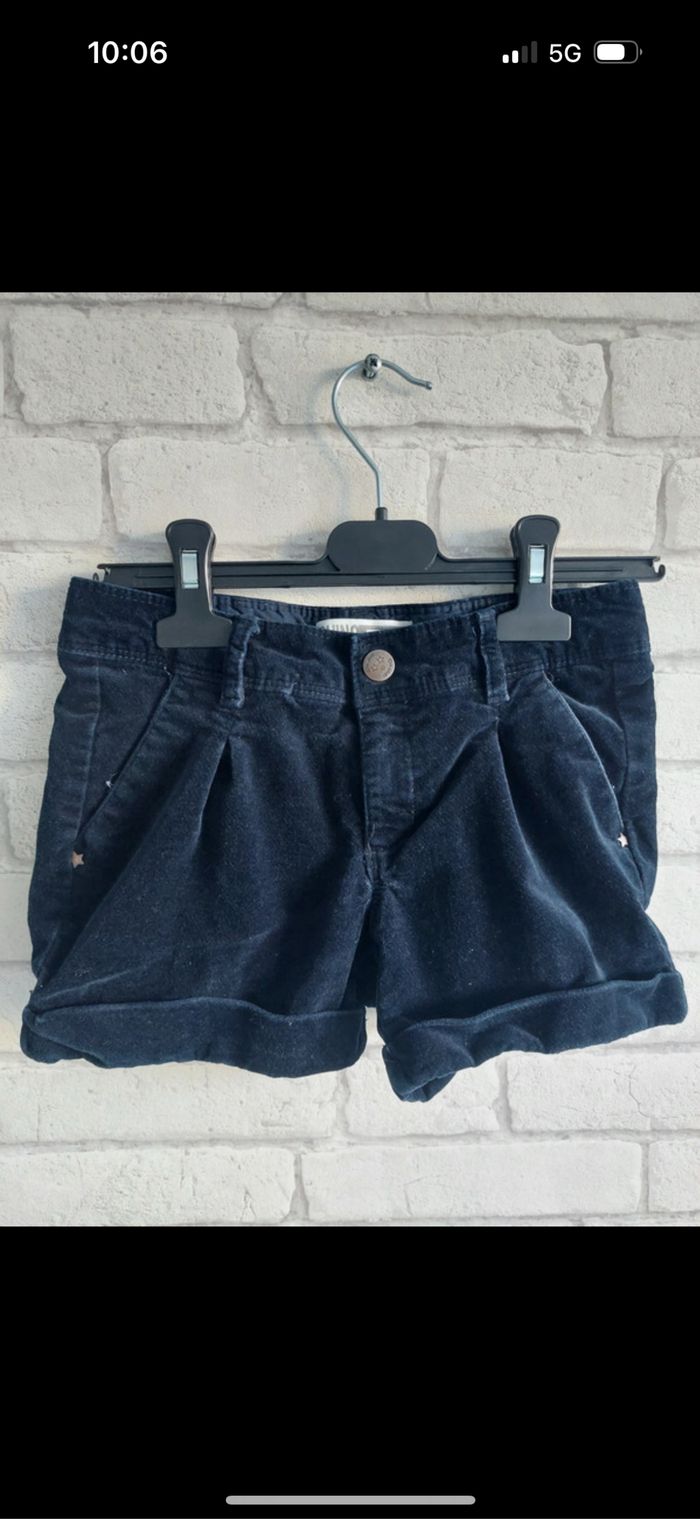 Short en velours marine fille Okaidi taille 8 ans