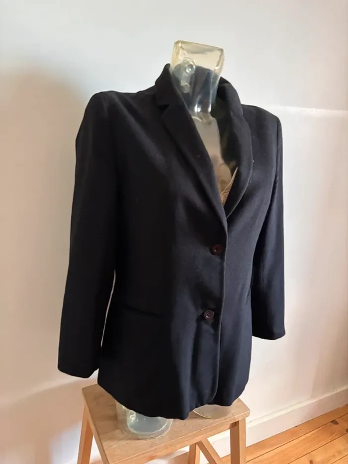 Blazer noir en laine 123 taille 40 - photo numéro 7
