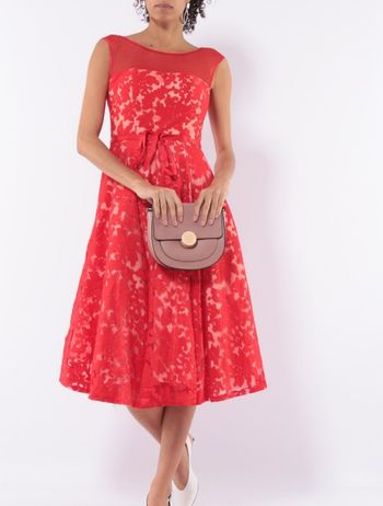 robe cérémonie courte style pin-up rouge taille 40