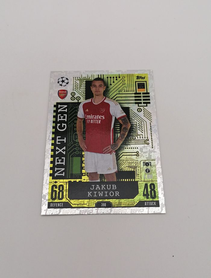 Carte Match Attax 2023-24 NEXT GEN Jakub Kiwior n°390 ARSENAL FC. - photo numéro 3