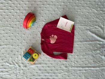 teeshirt manches longues fuchsia foncé coeur paillette devant 18 mois gémo