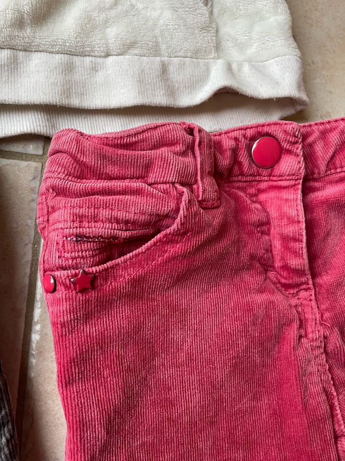 Lot hiver 2 pantalons velours et un pull tout doux - photo numéro 4