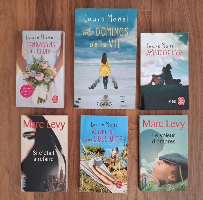 Lot 4 romans de Laure Manel et 2 de Marc Levy